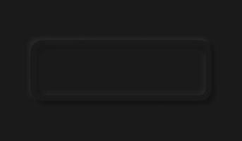 conception d'interface utilisateur souple de neumorphisme noir pour la conception Web, l'interface utilisateur d'application et plus encore, bouton vide, vecteur. vecteur