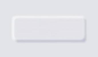 conception d'interface utilisateur souple de neumorphisme blanc pour la conception Web, l'interface utilisateur d'application et plus encore, bouton vide, vecteur. vecteur