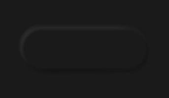 conception d'interface utilisateur souple de neumorphisme noir pour la conception Web, l'interface utilisateur d'application et plus encore, bouton vide, vecteur. vecteur