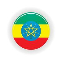 cercle icône ethiopie vecteur