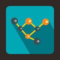 icône de molécules, style plat vecteur