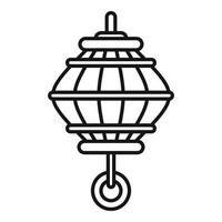 icône de lanterne orientale, style de contour vecteur