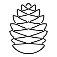 icône de pomme de pin, style de contour vecteur
