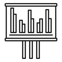 icône de graphique de bannière d'audit, style de contour vecteur