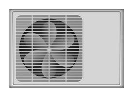 maquette de ventilateur de climatiseur extérieur, style réaliste vecteur