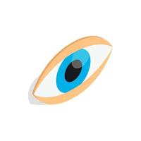icône yeux, style 3d isométrique vecteur