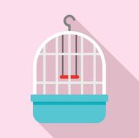 icône de cage de perroquet, style plat vecteur