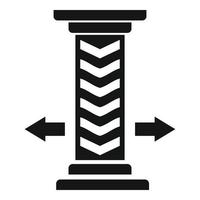 icône de pilier de stationnement souterrain, style simple vecteur