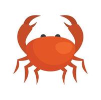 icône de crabe de mer, style plat vecteur