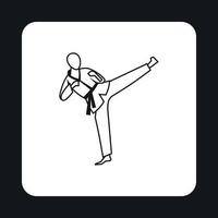 icône de combattant d'aïkido, style simple vecteur