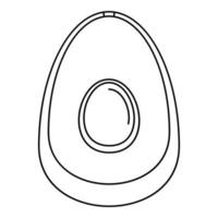 icône de guacamole, style de contour vecteur