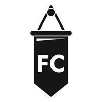 icône de drapeau emblème de l'équipe de football, style simple vecteur