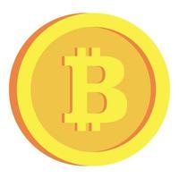 icône crypto bitcoin, style plat vecteur