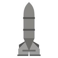 icône de bombe fusée, style plat vecteur