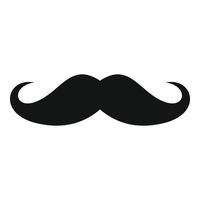 icône de moustache italienne, style simple. vecteur