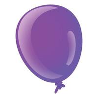 icône de ballon violet, style cartoon vecteur