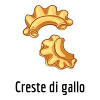 icône de la crête de gallo, style cartoon vecteur