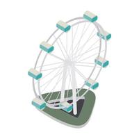 icône de grande roue, style 3d isométrique vecteur