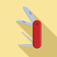 icône de couteau suisse, style plat vecteur