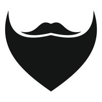 icône de barbe triangulaire, style simple. vecteur
