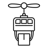 icône de livraison de drone de colis, style de contour vecteur