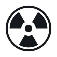 icône de danger nucléaire, style simple vecteur