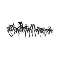 icône de palmiers dans un style simple vecteur