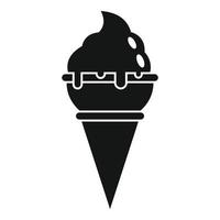 icône de glace à la vanille, style simple vecteur