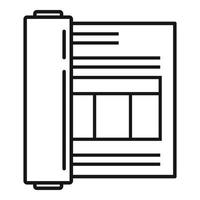 icône d'estimateur de plan, style de contour vecteur