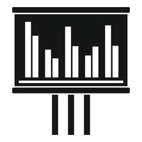 icône de graphique de bannière d'audit, style simple vecteur