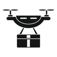 icône de livraison de drone de sécurité, style simple vecteur