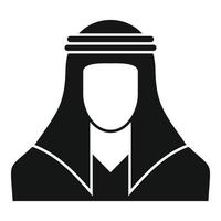 icône de l'homme arabe de dubaï, style simple vecteur