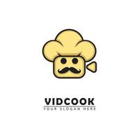 vecteur de conception de modèle de logo vidéo chef