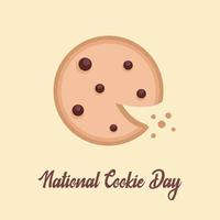 illustration vectorielle de la journée nationale des cookies vecteur