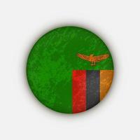 pays zambie. drapeau zambien. illustration vectorielle. vecteur
