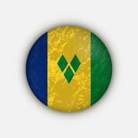 pays vincent et les grenadines. drapeau vincent et les grenadines. illustration vectorielle. vecteur