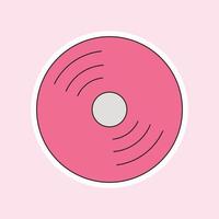 un cd isolé sur fond rose tendre vecteur