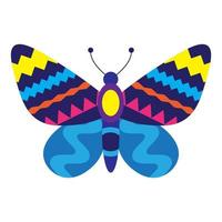 papillon de vecteur coloré, illustration de clip art