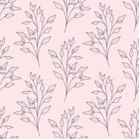 motif de répétition de vecteur d'herbe rose pastel et violet