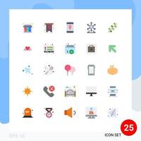 ensemble de 25 symboles d'icônes d'interface utilisateur modernes signes pour les éléments de conception vectoriels éditables du parc du canada mobile de chaton de vacances vecteur