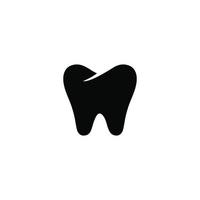 vecteur d'icône plate simple dent dentaire