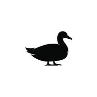 vecteur d'icône plate simple canard