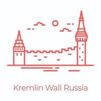mur du kremlin à la mode vecteur