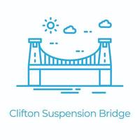 pont suspendu de clifton vecteur