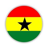 drapeau rond du ghana. illustration vectorielle. vecteur