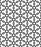 motif abstrait sans couture noir et blanc. arrière-plan et toile de fond. conception ornementale en niveaux de gris. vecteur