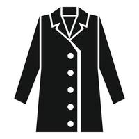 icône de nettoyage à sec manteau, style simple vecteur