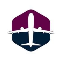 modèle de logo de conception d'illustration vectorielle d'icône d'avion, logo de compagnie d'avion, logo de voyage, vecteur