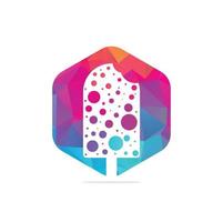 bar à glace. création d'illustration de modèle de logo vectoriel de logo de crème glacée.