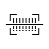 icône de numérisation de codes à barres dans la conception de style de ligne isolée sur fond blanc. trait modifiable. vecteur